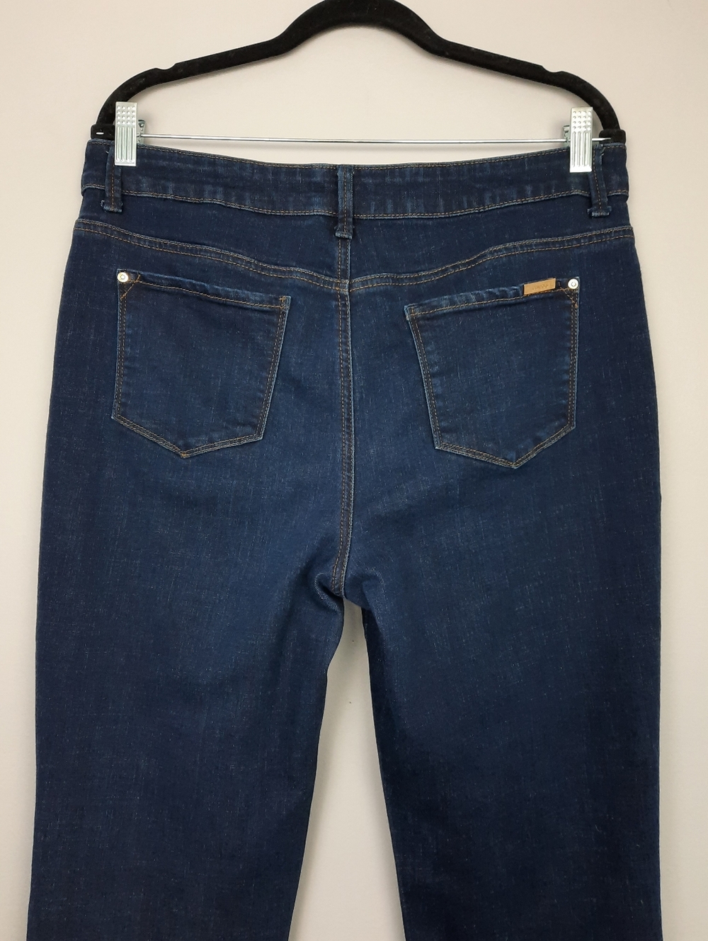 Chico's So Slimming Dark Wash High Rise Slim Jeans size 10 Short - Picture 4 of 13